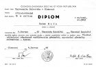 Diplom o ukonen studia uitelstv obory MATEMATIKA a FYZIKA